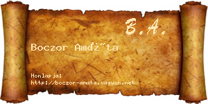 Boczor Amáta névjegykártya